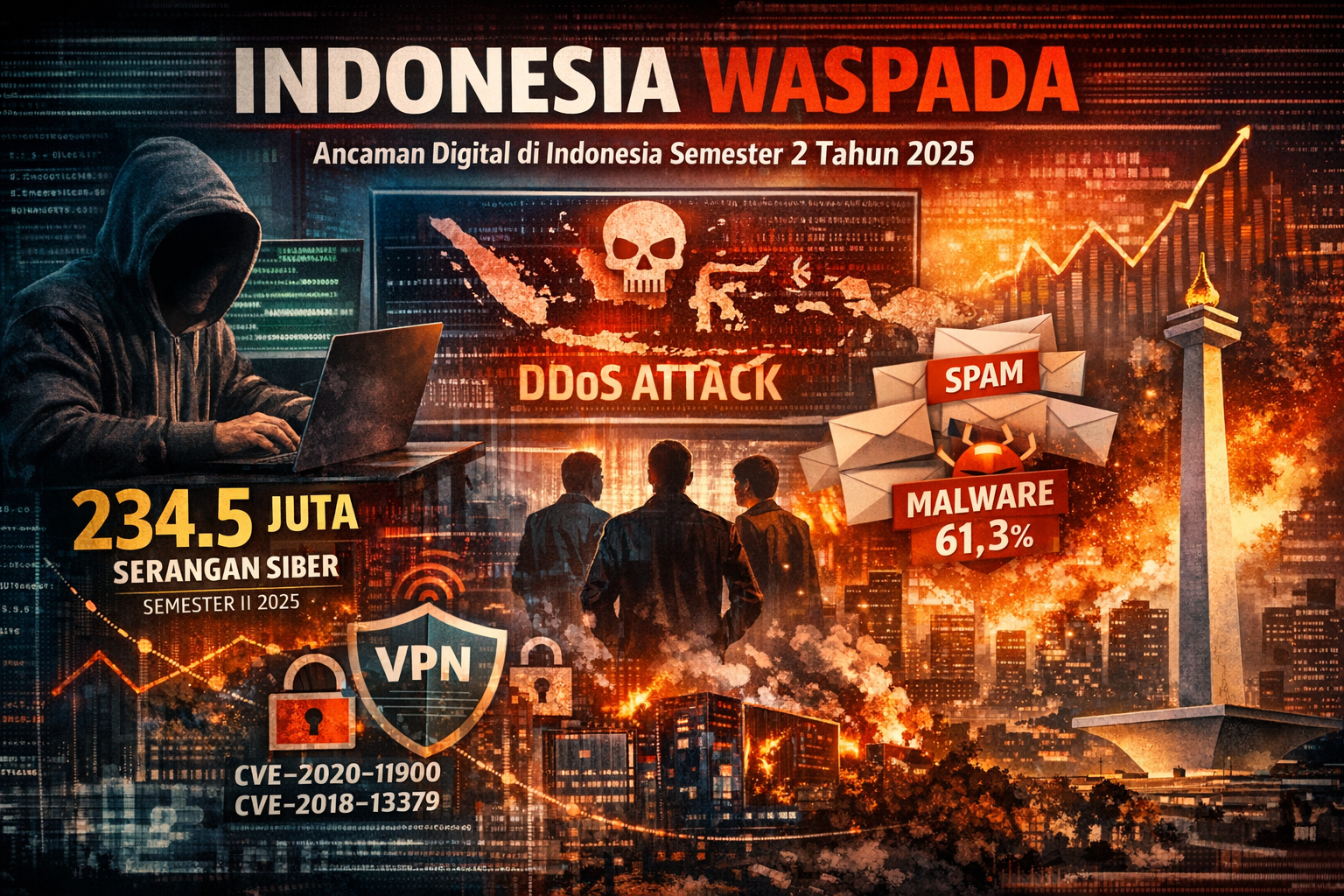 Internet Indonesia Sedang Tidak Baik-Baik Saja! 15 Kali per Detik Indonesia Diserang Hacker